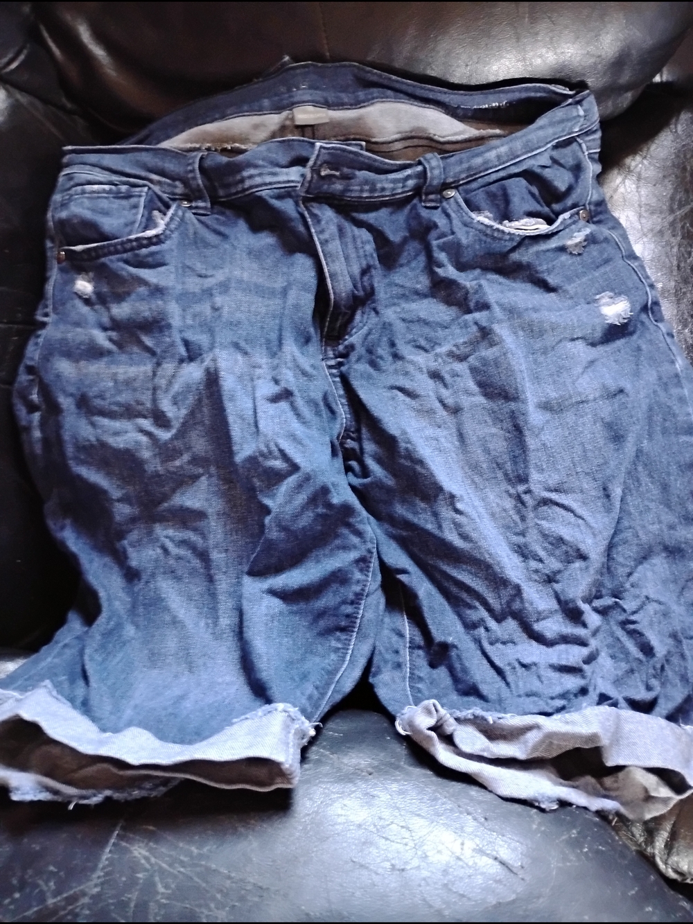 Natural Reflections Womens Dark Blue Jean Shorts